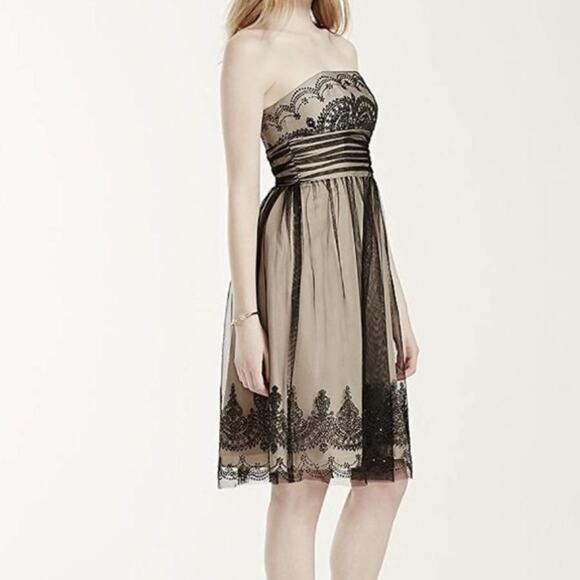 David’s Bridal | Tulle Strapless Dress - Picture 2 of 8